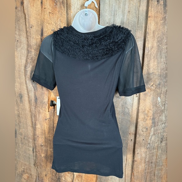 Robb & Nikki Black Top with Ruffles - Size XSmall - NWT - Picture 4 of 9